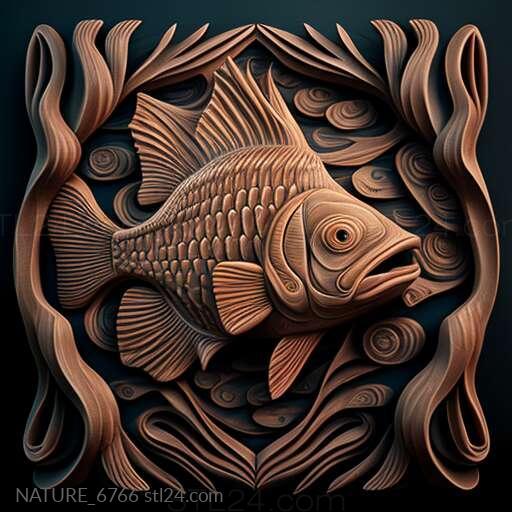 Природа и животные (Рыбная 2, NATURE_6766) 3D модель для ЧПУ станка